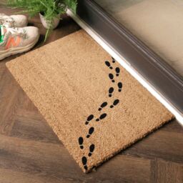 Artsy Mats Tiny/Small Footprints Pattern Doormat in Black - Size: 40 cm x 60 cm - thumbnail 3