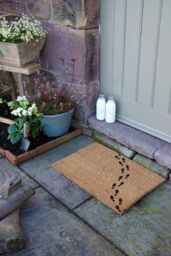 Artsy Mats Tiny/Small Footprints Pattern Doormat in Black - Size: 40 cm x 60 cm - thumbnail 1