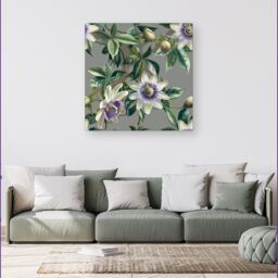 Warren Reed - Designer Passion Flowers Canvas - Size: w40 inch x h40 inch - thumbnail 1