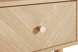 Birlea 1 Drawer Oak Brown Wooden Bedside Herringford in Light Oak - thumbnail 6