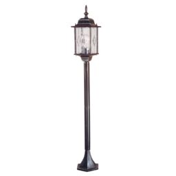 Netlighting Wexford 1 Light Outdoor Bollard Lantern Black Silver IP43 E27
