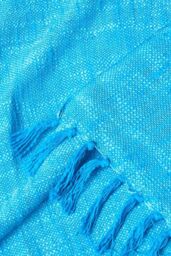 Homescapes Nirvana Slub Cotton Throw in Teal - Size: 150 cm x 200 cm - thumbnail 5