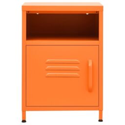 Berkfield Home Nightstand Orange 35x35x51 cm Steel - Size: 35 x 35 x 51 cm - thumbnail 3
