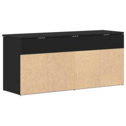 Berkfield Home Shoe Bench Black 102x30.5x45 cm Engineered Wood - thumbnail 6