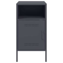 Berkfield Home Sturdy Bedside Cabinets 2 pcs Anthracite 36x39x68 cm Steel in Dark Grey - Size: 36 x 39 x 68 cm - thumbnail 6