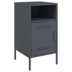 Berkfield Home Sturdy Bedside Cabinets 2 pcs Anthracite 36x39x68 cm Steel in Dark Grey - Size: 36 x 39 x 68 cm - thumbnail 5