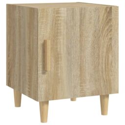 Berkfield Home Bedside Cabinet Sonoma Oak Engineered Wood in Brown - thumbnail 2