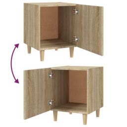 Berkfield Home Bedside Cabinet Sonoma Oak Engineered Wood in Brown - thumbnail 6
