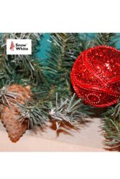 VFM e-Store Glitter Flower Picks Christmas Decoration Ornament X 1 30cm White - thumbnail 2
