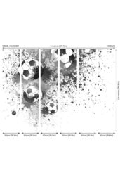 Origin Murals Football Splash Wall Mural in Grey - Size: W350 cm x H280 cm - thumbnail 3