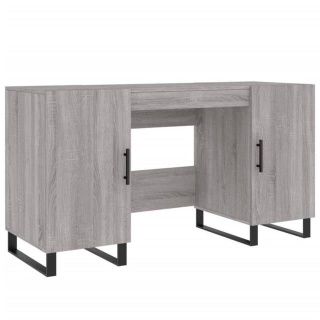 Berkfield Home Desk Grey Sonoma 140x50x75 cm Engineered Wood - Size: 140 x 50 x 75 cm - image 1