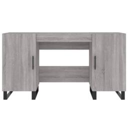 Berkfield Home Desk Grey Sonoma 140x50x75 cm Engineered Wood - Size: 140 x 50 x 75 cm - thumbnail 6