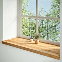 Berkfield Home Window Sills 2 pcs Light Brown 100x40x2 cm Solid Wood Oak - Size: Medium - thumbnail 2