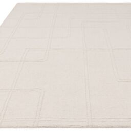 The Rug Shop UK Cream Handmade Wool Modern Geometric Easy To Clean Area Rug - Size: 200 cm x 290 cm - thumbnail 3