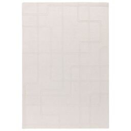 The Rug Shop UK Cream Handmade Wool Modern Geometric Easy To Clean Area Rug - Size: 200 cm x 290 cm - thumbnail 1