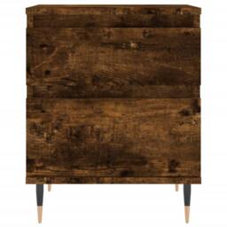 Berkfield Home Modern Bedside Cabinets 2 pcs Smoked Oak 40x35x50 cm Engineered Wood in Brown - Size: 40 x 35 x 50 cm - thumbnail 6