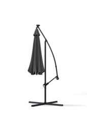 Garden Sanctuary Garden Solar LED Lighted Patio Parasol with Cross Base in Dark Grey - thumbnail 5