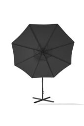 Garden Sanctuary Garden Solar LED Lighted Patio Parasol with Cross Base in Dark Grey - thumbnail 4