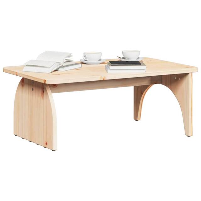 Berkfield Home Traditional Coffee Table Natural 80 x 50 x 31 cm Solid pine wood - image 1