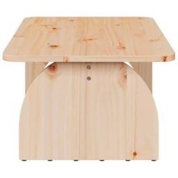 Berkfield Home Traditional Coffee Table Natural 80 x 50 x 31 cm Solid pine wood - thumbnail 7