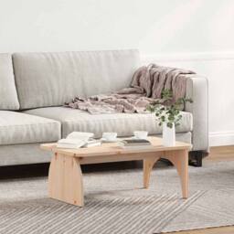 Berkfield Home Traditional Coffee Table Natural 80 x 50 x 31 cm Solid pine wood - thumbnail 4