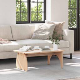Berkfield Home Traditional Coffee Table Natural 80 x 50 x 31 cm Solid pine wood - thumbnail 2