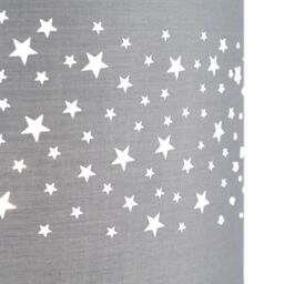 Happy Homewares Stars Decorated Children/Kids Soft Cotton Bedroom Pendant or Lamp Shade in Grey - thumbnail 3