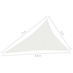 Berkfield Home Sunshade Sail 160 g/m ² White 4x5x6.8 m HDPE - thumbnail 6