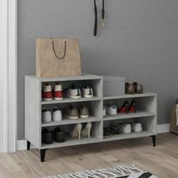 Berkfield Home Shoe Cabinet Concrete Grey 102x36x60 cm Engineered Wood - Size: 102 x 36 x 60 cm - thumbnail 2
