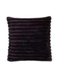 Catherine Lansfield 'Cosy Ribbed' Cushion in Black - Size: 45 cm x 45 cm - thumbnail 4