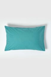 Homescapes Egyptian Cotton Housewife Pillowcase 200 TC, Standard Size in Teal