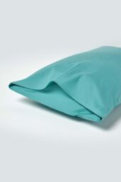 Homescapes Egyptian Cotton Housewife Pillowcase 200 TC, Standard Size in Teal - thumbnail 3