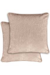 Enhanced Living Pair of Knightsbridge Double Sided Zip Opening Cushions - Cases Only in Light Sand - Size: 43 cm x 43 cm