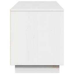 Berkfield Home TV Cabinet White 156x37x45 cm Solid Wood Pine - Size: 156 x 37 x 45 cm - thumbnail 6