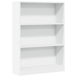 Berkfield Home Bookcase White 80x24x109 cm Engineered Wood - Size: 80 x 24 x 109 cm - thumbnail 2