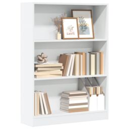 Berkfield Home Bookcase White 80x24x109 cm Engineered Wood - Size: 80 x 24 x 109 cm - thumbnail 1