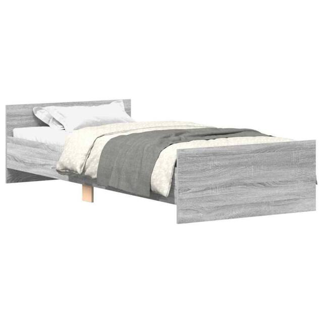 Berkfield Home Bed Frame Grey Sonoma 100x200 cm Engineered Wood - image 1
