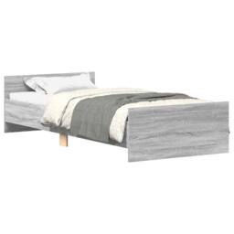 Berkfield Home Bed Frame Grey Sonoma 100x200 cm Engineered Wood - thumbnail 1