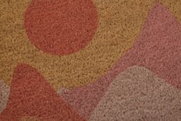 Orsina Bellevie Coir Doormat in Orange - Size: 100 cm diameter - thumbnail 4