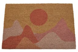 Orsina Bellevie Coir Doormat in Orange - Size: 100 cm diameter - thumbnail 2
