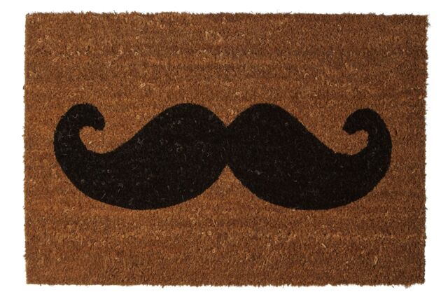 Orsina Moustache Coir Doormat in Natural - Size: 100 cm diameter - image 1