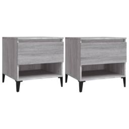 Berkfield Home Side Tables 2 pcs Grey Sonoma 50x46x50 cm Engineered Wood - Size: 50 x 46 x 50 cm - thumbnail 2