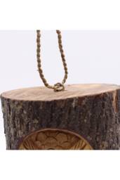 KDMD Tree Trunk Face - Bird House - Wise Owl in Brown - thumbnail 3