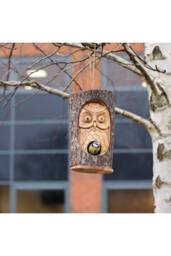 KDMD Tree Trunk Face - Bird House - Wise Owl in Brown - thumbnail 4
