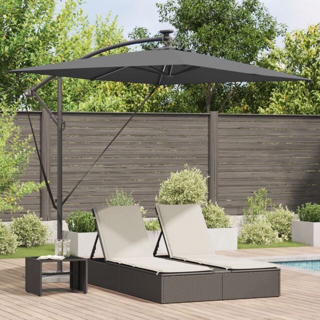 Berkfield Home Cantilever Banana Parasol Anthracite 294 x 200 x 254 cm
