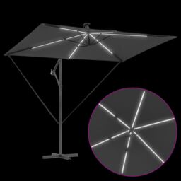 Berkfield Home Cantilever Banana Parasol Anthracite 294 x 200 x 254 cm - thumbnail 9