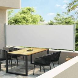 Berkfield Home Patio Retractable Side Awning 140x600 cm Cream - thumbnail 2