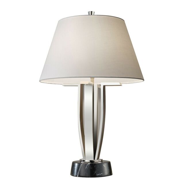 Loops Table Lamp Highly Polished Nickel Finish LED E27 60W Single Bulb d00958 in Metallics