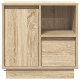 Berkfield Home Bedside Cabinet with LED Sonoma Oak 50x34, 5x50 cm in Brown - thumbnail 6