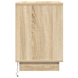 Berkfield Home Bedside Cabinet with LED Sonoma Oak 50x34, 5x50 cm in Brown - thumbnail 7